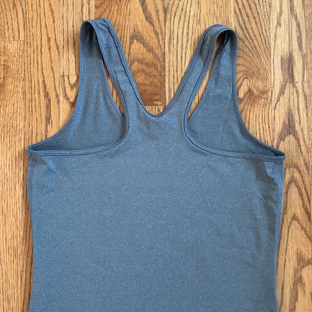 Nike Pro Gray Racerback Tank - Picture 2 of 2
